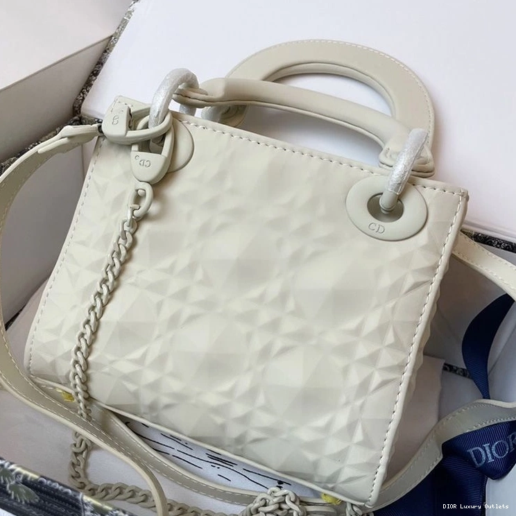 Cheap Frosted Calfskin Lady Dior Mini Bag Cannage Ultramatte White 0719 Luxury